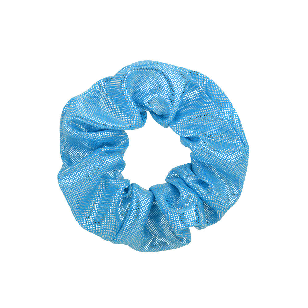 Wholesale 10pcs/pack bronzing solid color large intestine ring hair ring laser fabric large intestine ring headdress